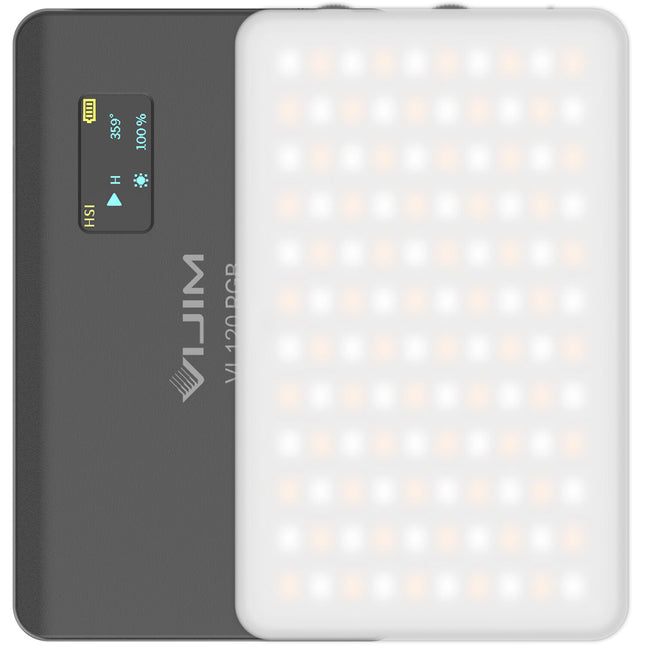 VIJIM VL120 LED RGB Luz con Rango de Temperatura 2500-9000K y Difusor de Silicona