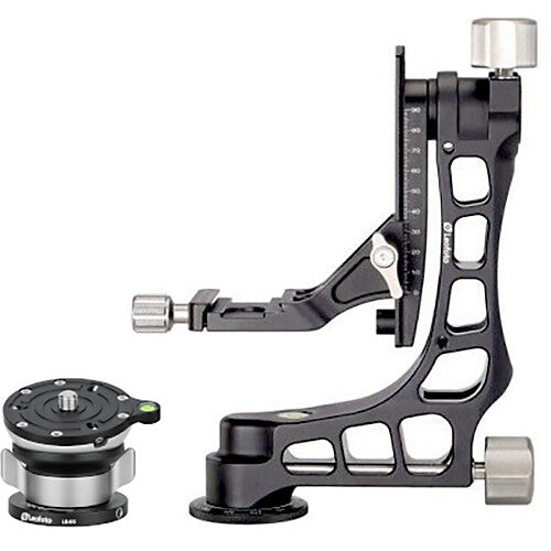 Leofoto PG-1 Cabezal Gimbal con Base Niveladora LB-65 39.7 lb Capacidad 65 mm Placa