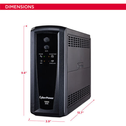 CyberPower CP1200AVR Mini-Tower UPS 1200VA 720W con Garantía 3 Años