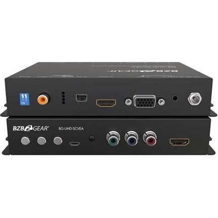BZBGEAR Convertidor Escalador Multiformato 4K UHD HDMI con Audio 3.5mm y Salida 4K30 4:4:4