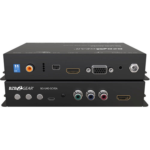 BZBGEAR Convertidor Escalador Multiformato 4K UHD HDMI con Audio 3.5mm y Salida 4K30 4:4:4