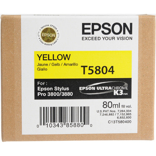 Cartucho de tinta Epson UltraChrome K3 amarillo 80mL para impresoras Stylus Pro