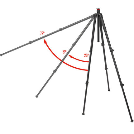 Oben ALF-6193 Tripié de Aluminio 3 Secciones 70.8" con Cabezal BE-117