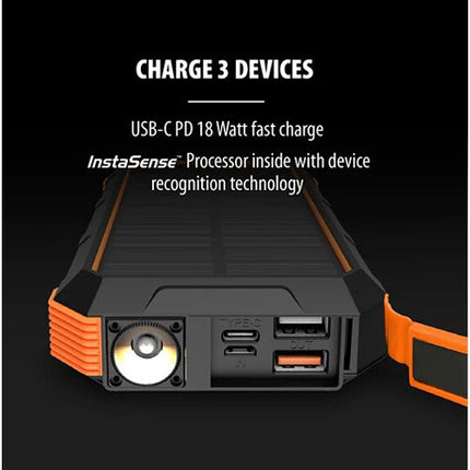 ToughTested Bigfoot Power Bank Solar 24000mAh IP67 3 Puertos