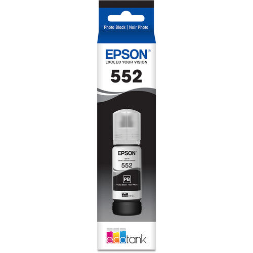 Epson Claria ET Premium T552 Botella de Tinta Foto Negro 70mL Alta Capacidad EcoFit