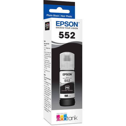 Epson Claria ET Premium T552 Botella de Tinta Foto Negro 70mL Alta Capacidad EcoFit
