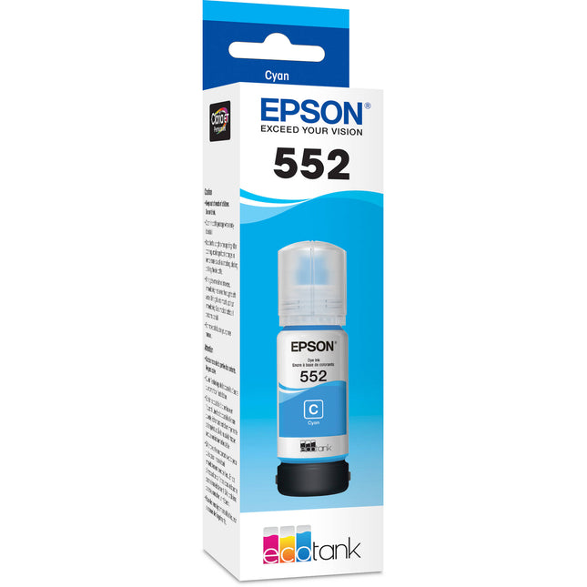 Epson Claria ET Premium T552 Botella de Tinta Cyan 70mL EcoFit para EcoTank