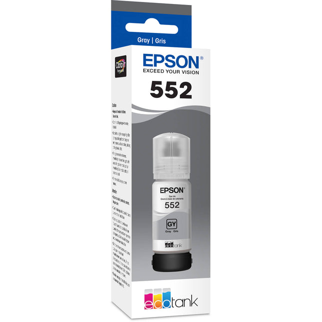 Epson Claria ET Premium T552 Botella de Tinta Gris 70mL Alta Capacidad EcoFit