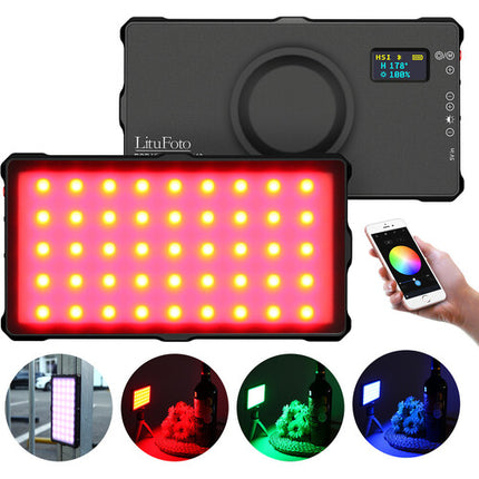 LituFoto R19 Luz LED RGB para Video Control App 3200-7500K 360° Ajustable