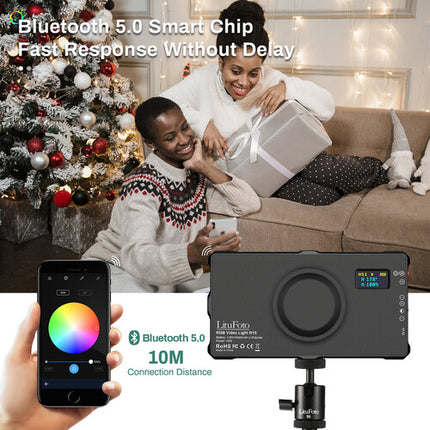 LituFoto R19 Luz LED RGB para Video Control App 3200-7500K 360° Ajustable