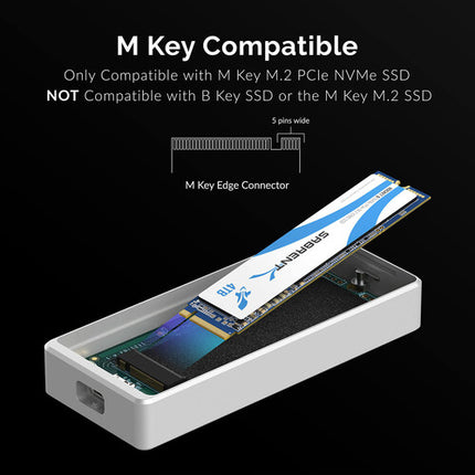Sabrent Thunderbolt 3 a M.2 NVMe SSD Caja Sin Herramientas M-Key 2280 Alumínio