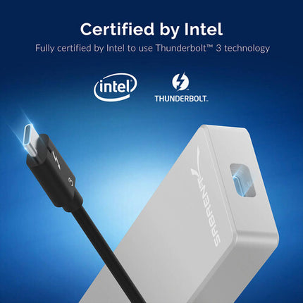 Sabrent Thunderbolt 3 a M.2 NVMe SSD Caja Sin Herramientas M-Key 2280 Alumínio