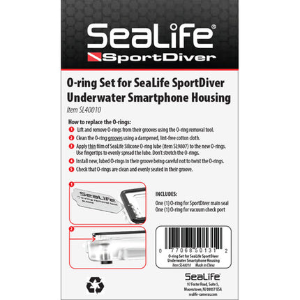 SeaLife O-Ring Set para Carcasa Submarina SportDiver con Garantía 1 Año