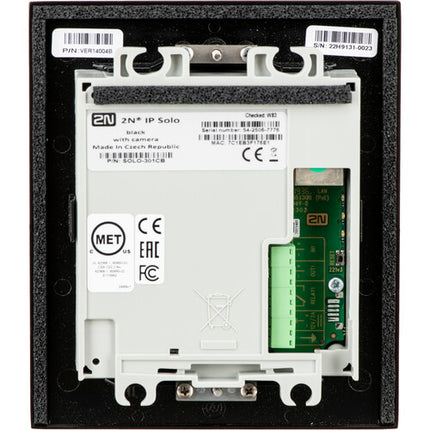 2N IP Solo Intercomfono con Cámara HD 1280x960 Montaje Empotrado Negro