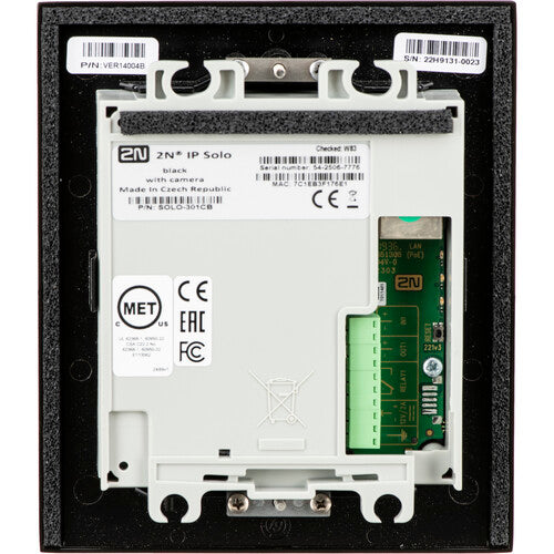 2N IP Solo Intercomfono con Cámara HD 1280x960 Montaje Empotrado Negro