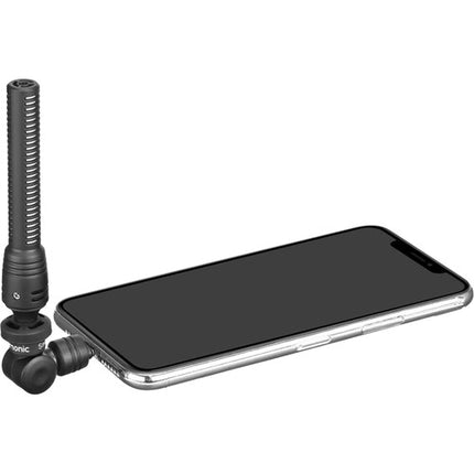 Saramonic SmartMic5 Di Micrófono Shotgun Mini para iOS con filtro de espuma y viento