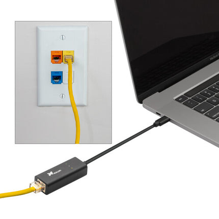 Xcellon Adaptador USB Tipo C a Ethernet Gigabit con USB 3.2 y aluminio compacto
