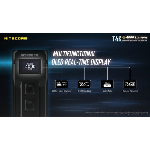 Nitecore T4K Linterna EDC Recargable 4000 Lúmenes 1000mAh USB-C