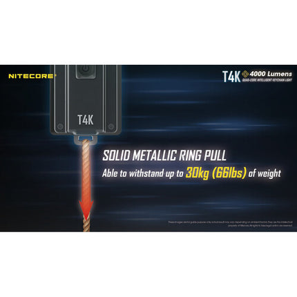 Nitecore T4K Linterna EDC Recargable 4000 Lúmenes 1000mAh USB-C