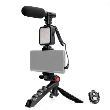 Savage Mobile Vlogging Kit con Micrófono Supercardioide y Luz LED Ajustable