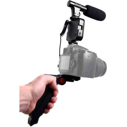 Savage Mobile Vlogging Kit con Micrófono Supercardioide y Luz LED Ajustable