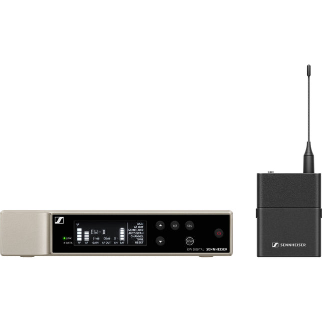 Sennheiser EW-D SK Base Set Sistema de Micrófono Inalámbrico Digital con Bodypack Rango de 330 pies y 12 horas batería recargable