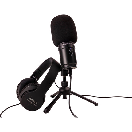 Zoom ZUM-2 Micrófono para Podcast con Auriculares Soporte y Cable USB-A