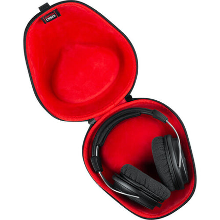Funda rígida Gator para auriculares plegables y no plegables negra con interior suave y clip carabinero