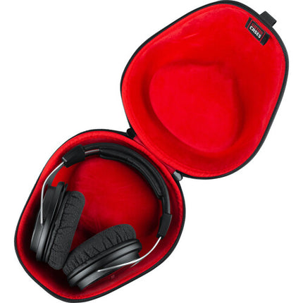 Funda rígida Gator para auriculares plegables y no plegables negra con interior suave y clip carabinero
