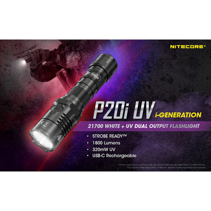 Nitecore P20i Linterna Táctica Recargable 1800 Lúmenes 4000mAh USB-C