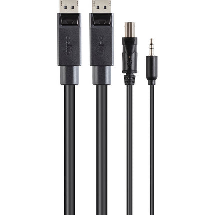 Belkin Cable KVM Combo Dual-Head DisplayPort 10 pies con audio 3.5mm
