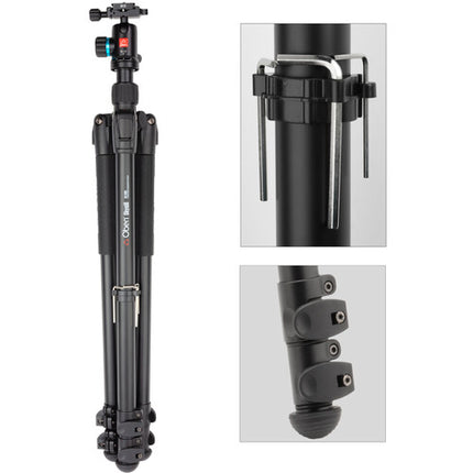 Oben ALF-6193 Tripié de Aluminio 3 Secciones 70.8" con Cabezal BE-117