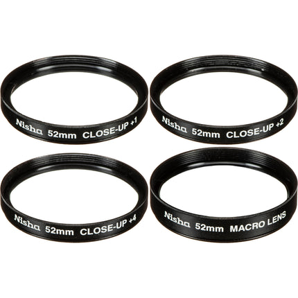 Nisha 52mm Kit de Lentes de Primer Plano +1 +2 +4 Macro 2 a 6" enfoque
