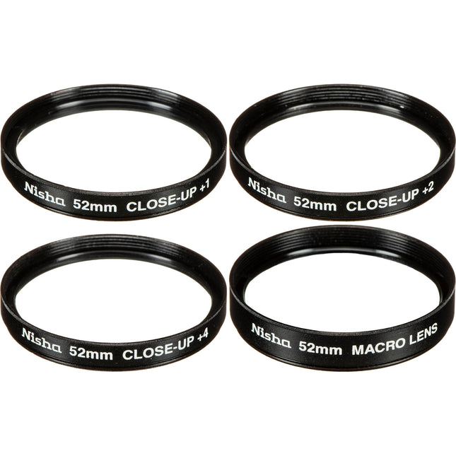 Nisha 52mm Kit de Lentes de Primer Plano +1 +2 +4 Macro 2 a 6" enfoque
