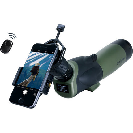 Celestron DX Kit Digiscoping para Smartphone y Telescopio 1.25" Bluetooth Control remoto