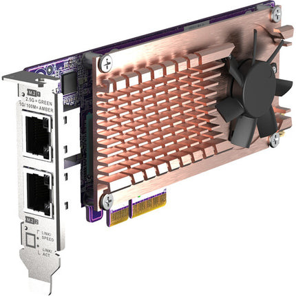 QNAP QM2-2P2G2T Tarjeta de Expansión SSD PCIe M.2 2280 Dual Puerto 2.5GbE