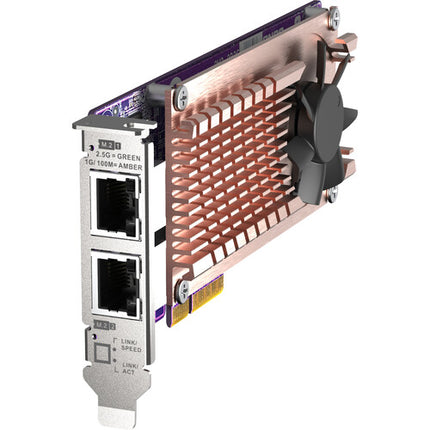 QNAP QM2-2P2G2T Tarjeta de Expansión SSD PCIe M.2 2280 Dual Puerto 2.5GbE