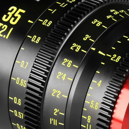 Meike 35mm T2.1 Lente de Cine Full Frame Montura RF 13" Distancia de Enfoque