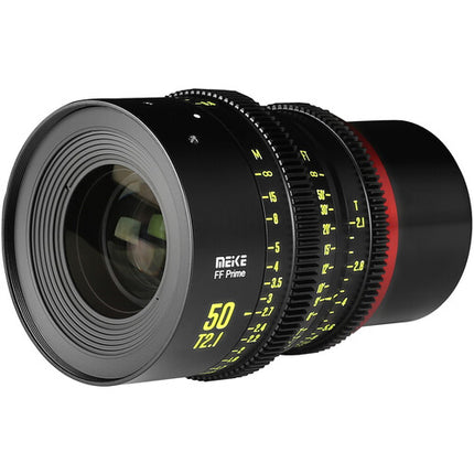Meike 50mm T2.1 FF-Prime objetivo cine montura RF cobertura Full-Frame 45mm círculo imagen