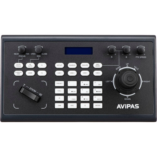 AViPAS AV-3104IP Controlador PTZ Joystick 4D IP y Serial PoE 12 VDC