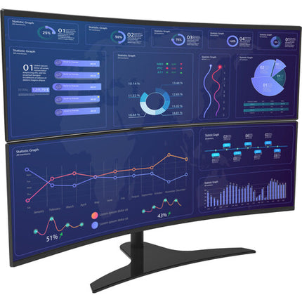 Peerless-AV Soporte de Escritorio para Dos Monitores Ultra-Anchos de 24 a 49" con Gestión de Cables