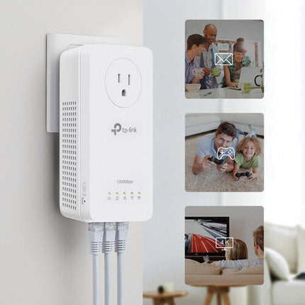 TP-Link TL-WPA8631P Kit Powerline AV1300 Wi-Fi AC1200 Doble Banda Gigabit