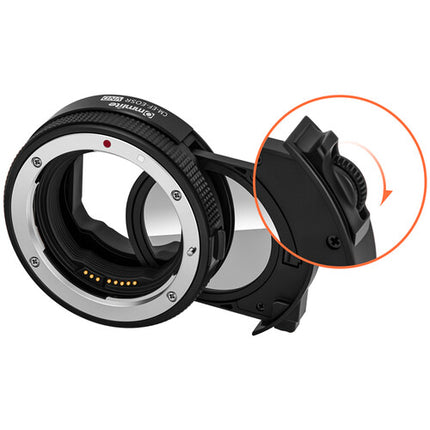 Commlite AF Adaptador Montura con ND Variable para Objetivos EF EF-S a Cámara EOS RF Autocontrol y Estabilización