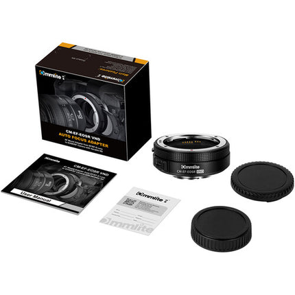 Commlite AF Adaptador Montura con ND Variable para Objetivos EF EF-S a Cámara EOS RF Autocontrol y Estabilización