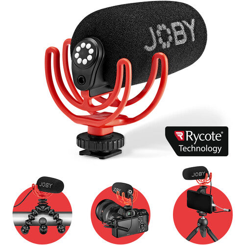 JOBY Wavo Micrófono On-Camera Supercardioide con Shockmount y TRRS