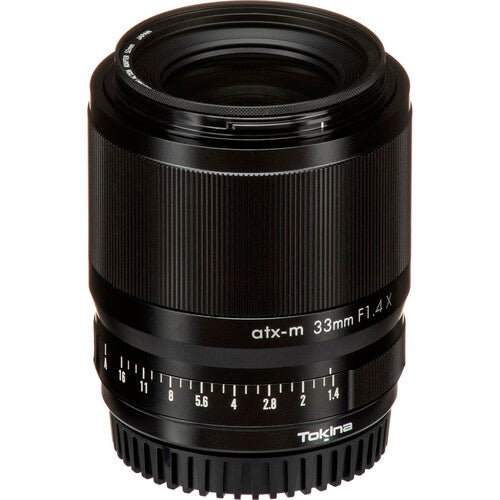 Tokina atx-m 33mm f/1.4 montura X lente APS-C con diafragma 9 hojas y parasol BH-524