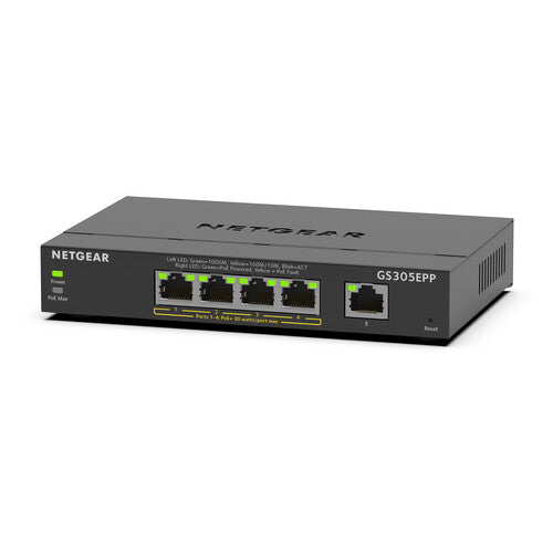 Netgear GS305EPP Switch Gestionado 5 Puertos Gigabit 120W PoE+ Desktop