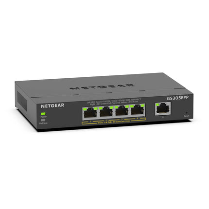 Netgear GS305EPP Switch Gestionado 5 Puertos Gigabit 120W PoE+ Desktop