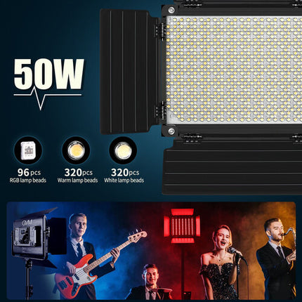 GVM 1000D Panel de Luz LED RGB Kit 2 Luces 12.5x12.5" 6000 Lux