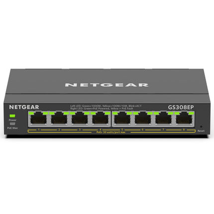 Netgear GS308EP Switch Gestionado con 8 Puertos Gigabit PoE+ 62W Montaje en Pared